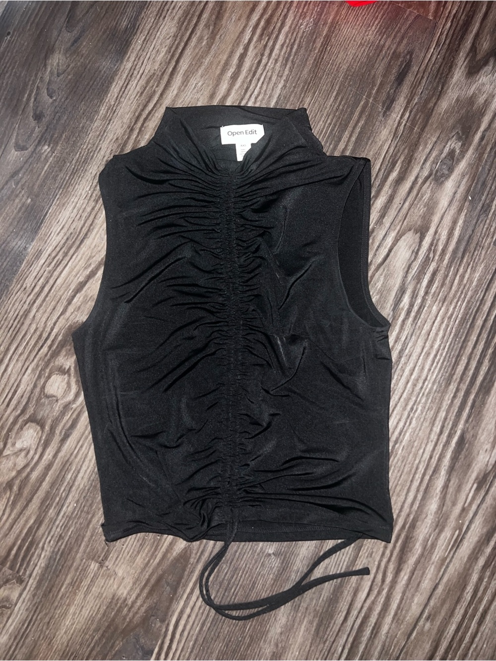 Open Edit black women’s ruched top